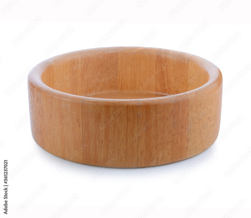 wood bowl on white background wood bowl on white background