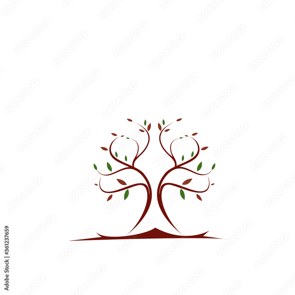 Tree logo design template
