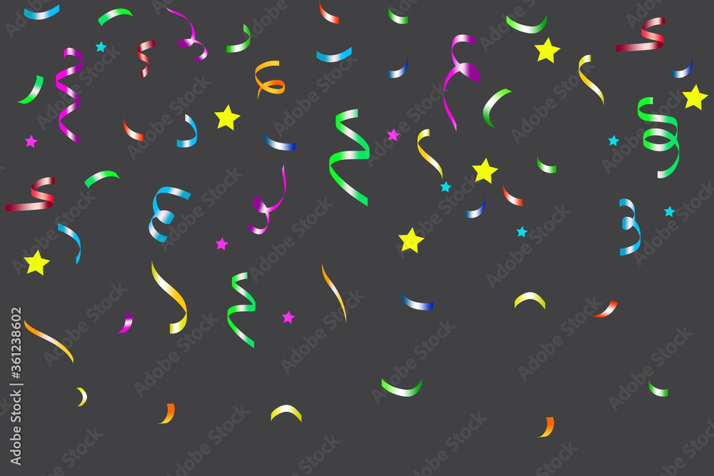 Vector serpentine and candy background. Festive birthday present. Carnival decor. Stock photo Vector serpentine and candy background. Festive birthday present. Carnival decor. Stock photo
