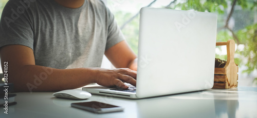 Wallpaper Mural Business working in office with documents and laptop people Consulting and business planning. Torontodigital.ca