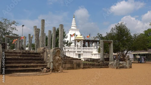 The ancient Buddhist temple Thuparamaya. Anuradhapura, Sri Lanka