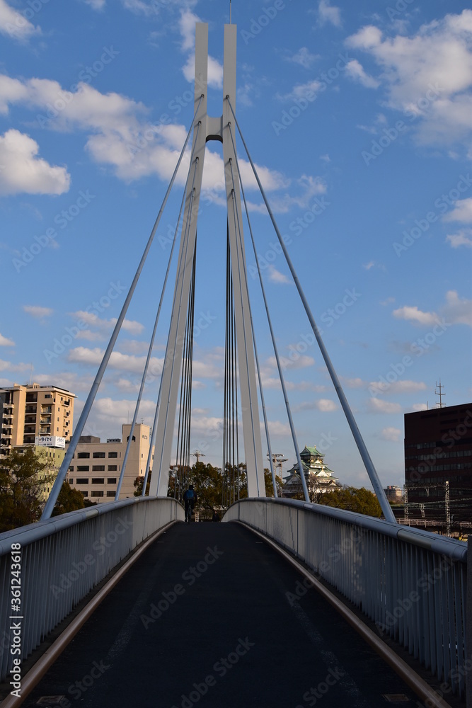 The bridge in Osaka city, Japan