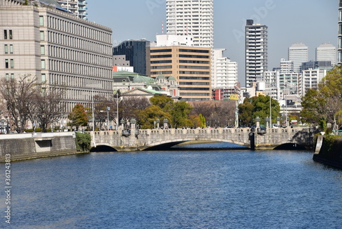 The bridge in Osaka city, Japan