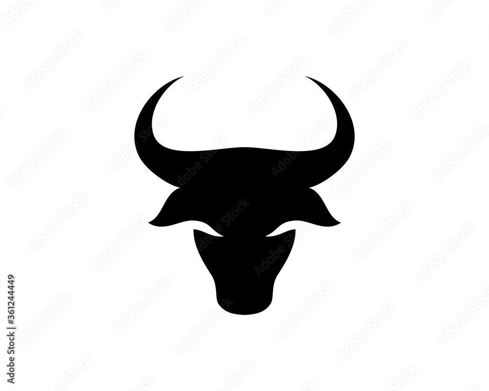 Angry bull silhouette Angry bull silhouette