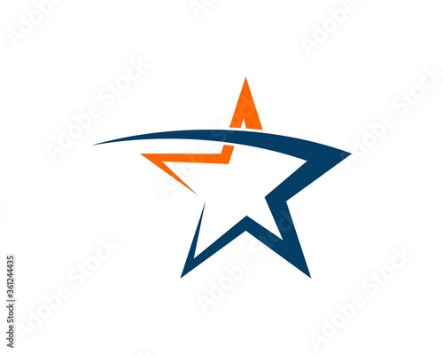 Abstract star with swoosh