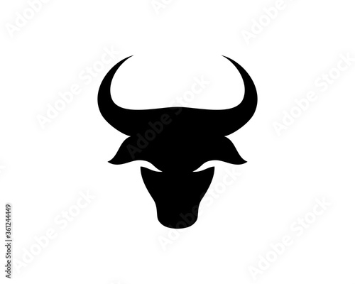 Angry bull silhouette