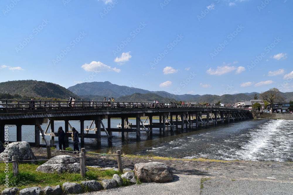 The view of Arashiyama in Spring