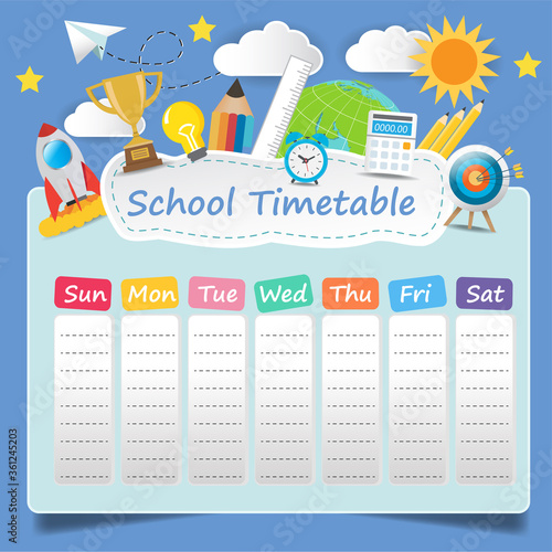 School timetable template