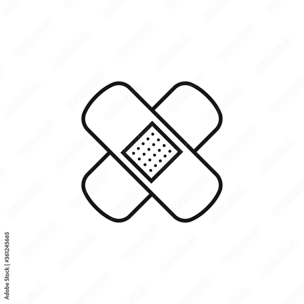 Adhesive plaster icon design. vector illustration Adhesive plaster icon design. vector illustration