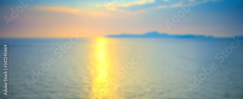 Blurred background of refraction in water