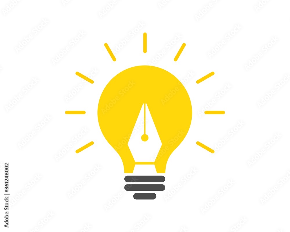 Shinning bulb with pen inside Shinning bulb with pen inside
