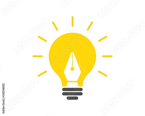 Shinning bulb with pen inside