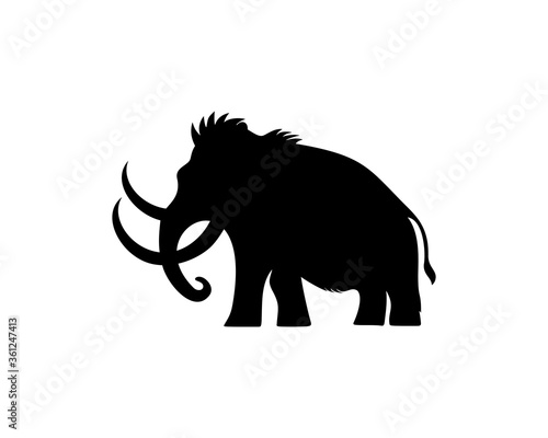 Wild mammoth silhouette photo