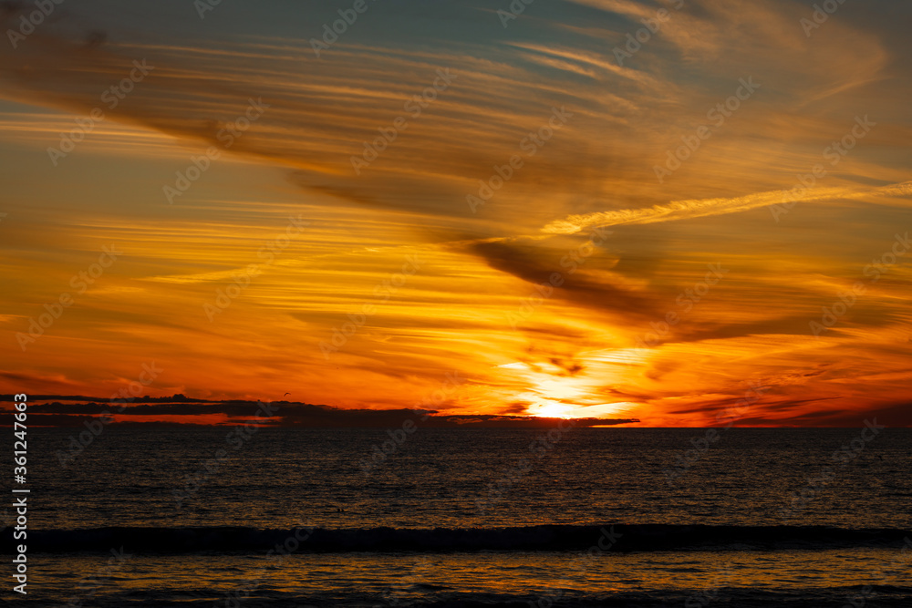 Sunset at the Torrey Pines beach
