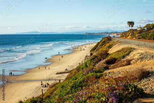 Empty San Diego beach during Covid-19 Pandemic 
