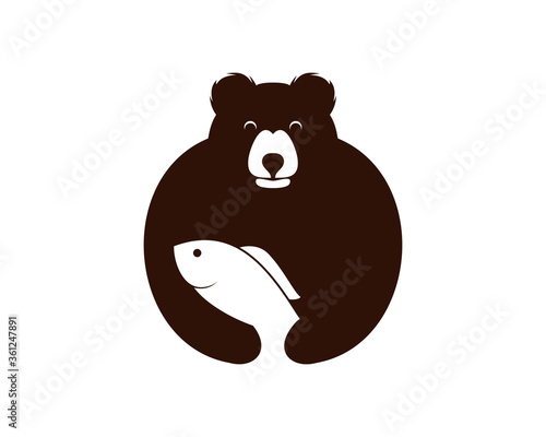 Bear with fish inside