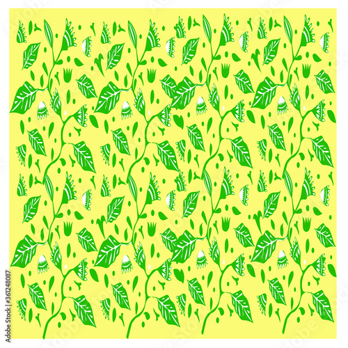 green leaves background