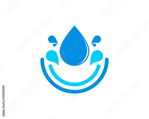 Abstract circular shape and water drop