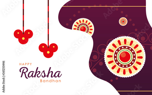 Raksha bandhan multicolored mandala flowers wristbands vector design