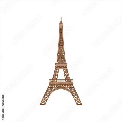 Eiffel Tower Paris city. illustration for web and mobile design.