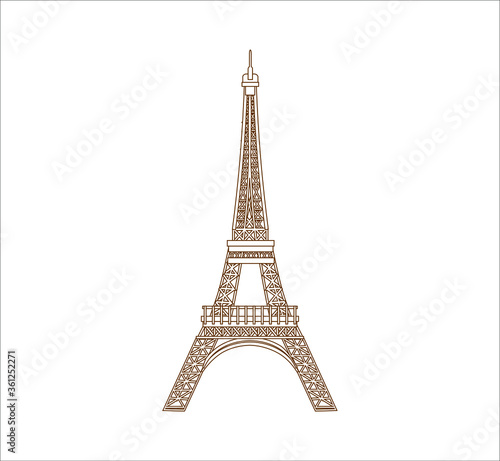 Eiffel Tower Paris city. illustration for web and mobile design. © robcartorres