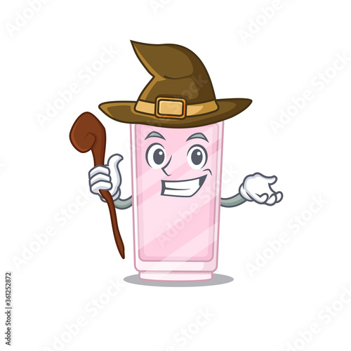 sneaky witch perfume cartoon character design style