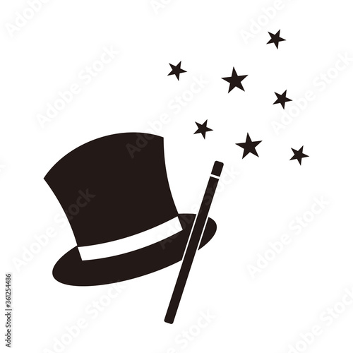 magician hat vector icon illustration symbol