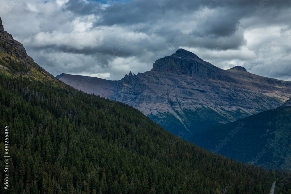 mountains and clouds, Glacier National Park, Montana