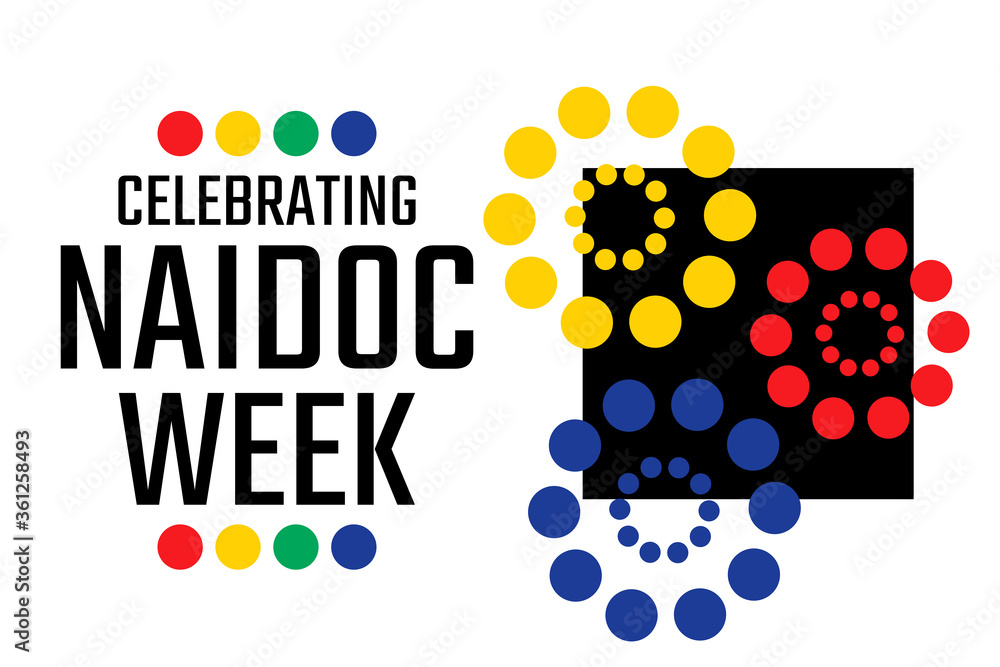 Celebrating NAIDOC Week. Holiday concept. Template for background