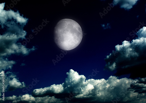 Fototapeta Naklejka Na Ścianę i Meble -  The moon in the night sky