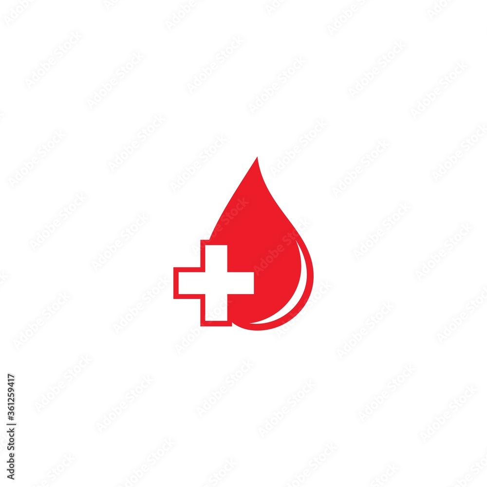 Obraz premium Blood Logo vector icon illustration