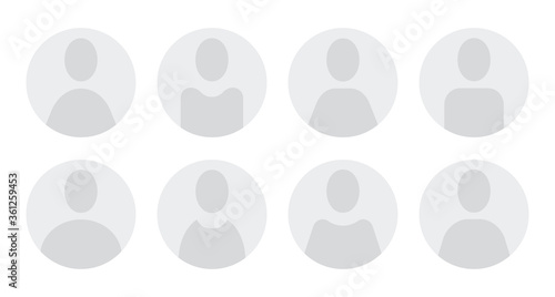 Anonymous generic user icons. Vector illustration.