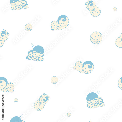 baby pattern cartoon graphic sleep