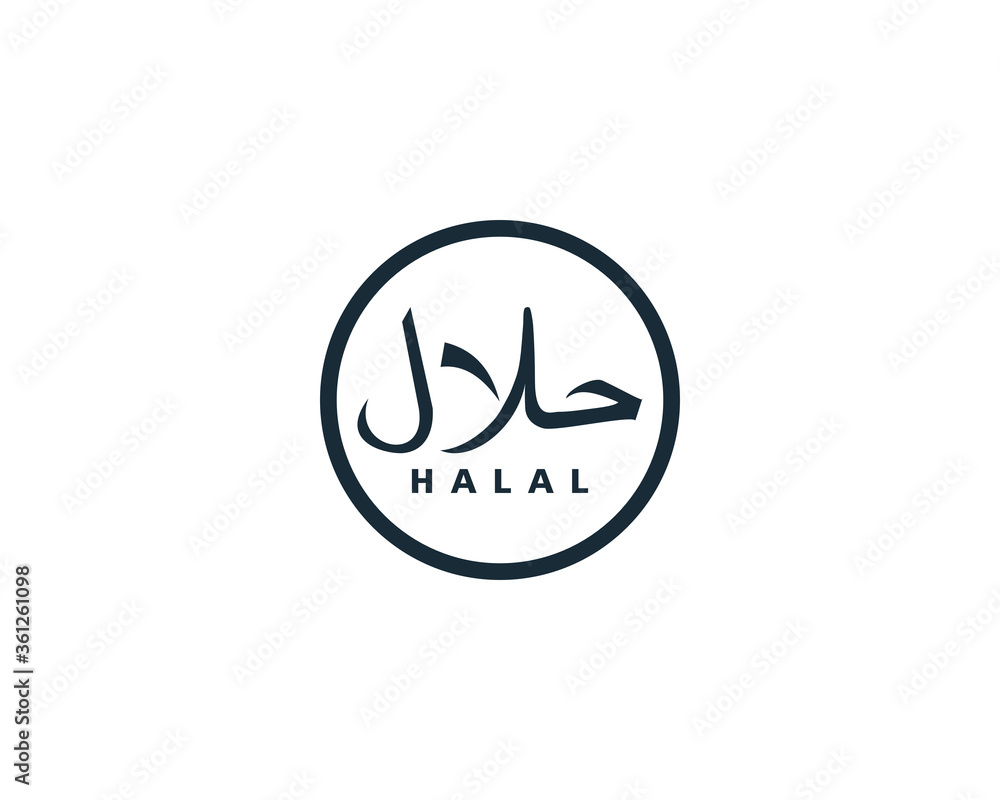 Halal Arabic Letter Sign Icon Vector Logo Template Illustration Design Halal Arabic Letter Sign Icon Vector Logo Template Illustration Design