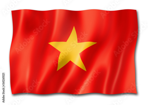 Foto Vietnamese flag isolated on white