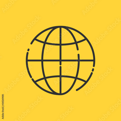Planet icon. Earth sign. Wo...