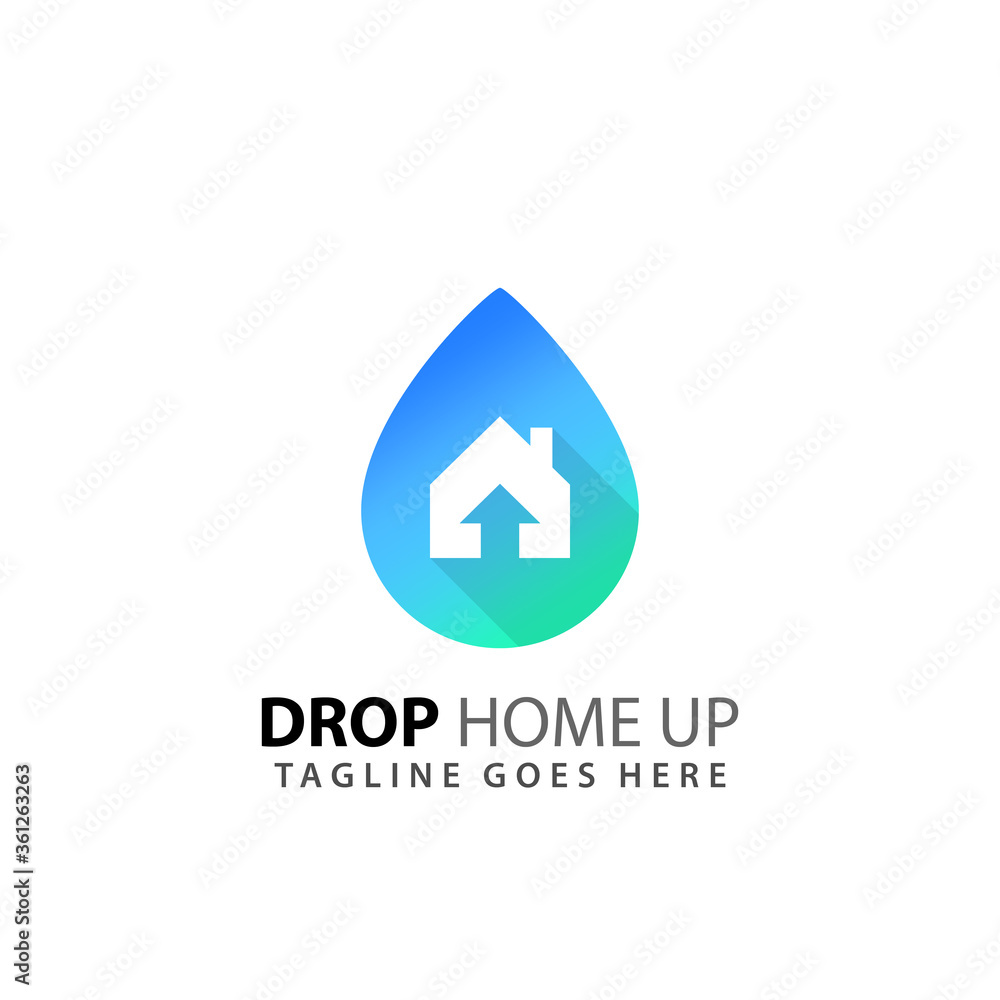 Abstract Drop Home Up Logos Design Vector Illustration Template Abstract Drop Home Up Logos Design Vector Illustration Template