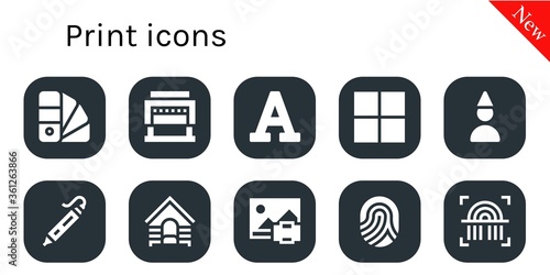 print icon set