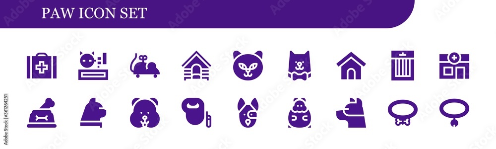 paw icon set paw icon set