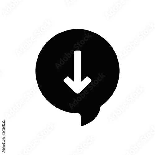 Free Download vector illustration icon of speech bubble glyph - GFXLoad
