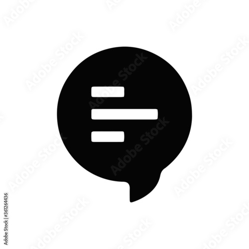 vector illustration icon of speech bubble glyph