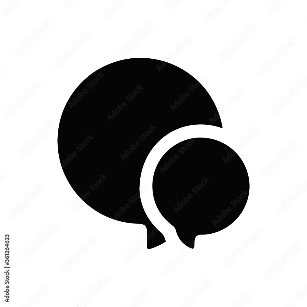 vector illustration icon of speech bubble glyph vector illustration icon of speech bubble glyph