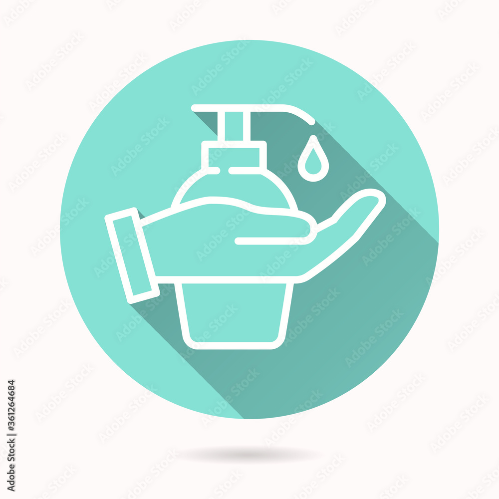 Hand sanitizer icon for graphic and web design. Hand sanitizer icon for graphic and web design.
