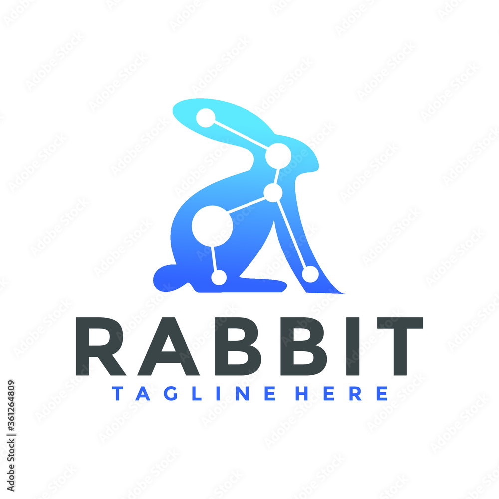 creative tech rabbit logo creative tech rabbit logo