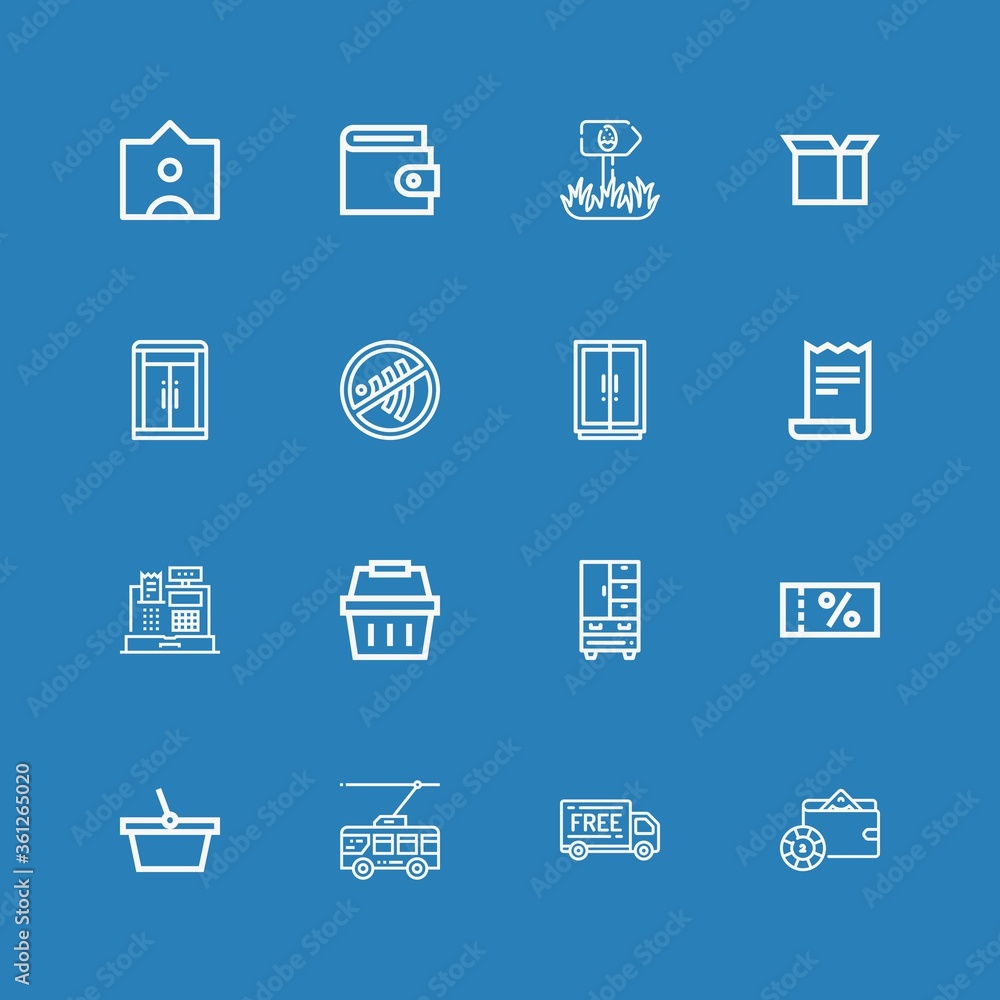 Fototapeta premium Editable 16 retail icons for web and mobile