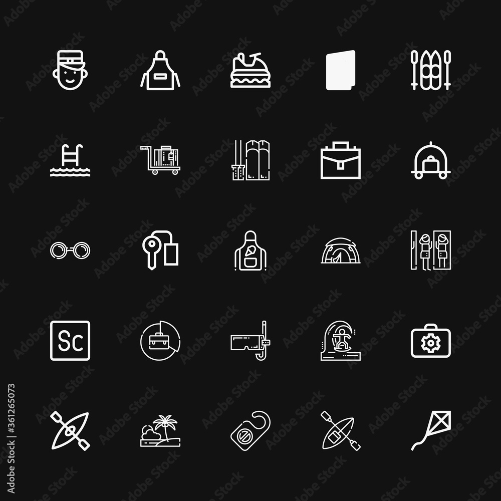 Editable 25 vacation icons for web and mobile Editable 25 vacation icons for web and mobile
