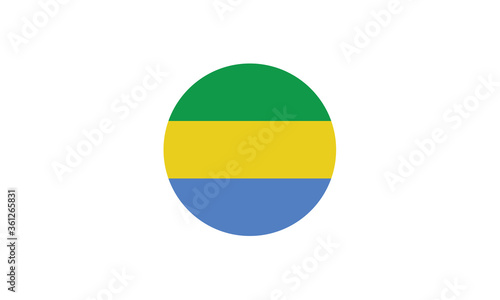 Free Download Gabon flag circle national vector illustration  - GFXLoad