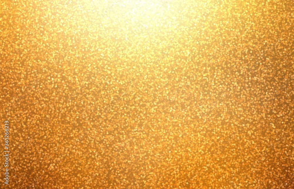 Golden shimmer textured background. New Year festive empty backdrop.