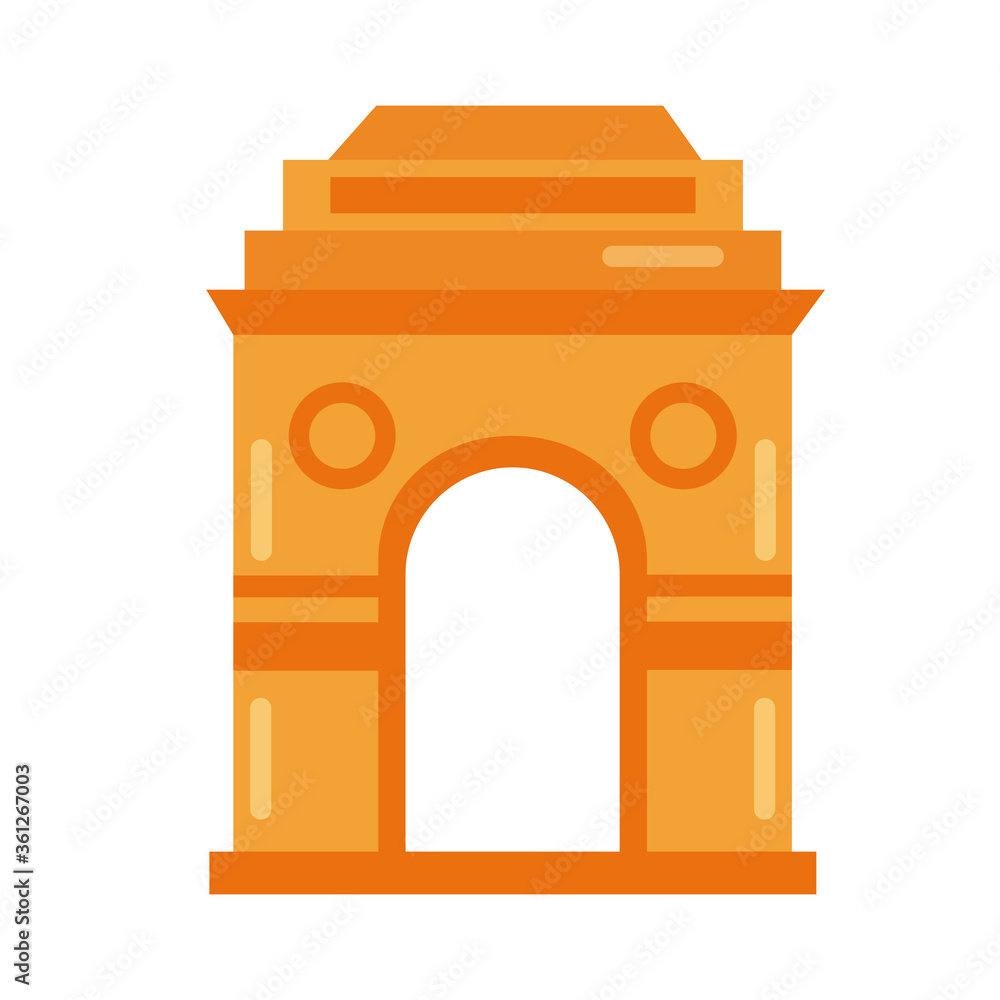 Fototapeta premium mosque arch flat style icon