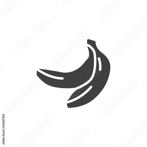 Banana fruit vector icon. filled flat sign for mobile concept and web design. Bunch of banana glyph icon. Symbol, logo illustration. Vector graphics